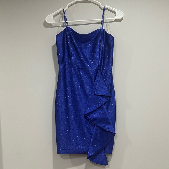 Emerald Sundae Dresses & Skirts - Emerald Sundae Adjustable Strap Sparkly Mini Dress